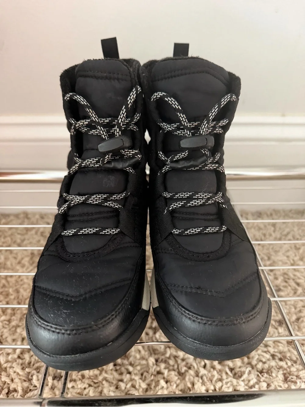 Sorel Black Faux Fur Kids Boots